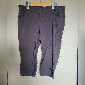 Reitmans Women's Dark Gray Capris , Size 14 Petite (34)